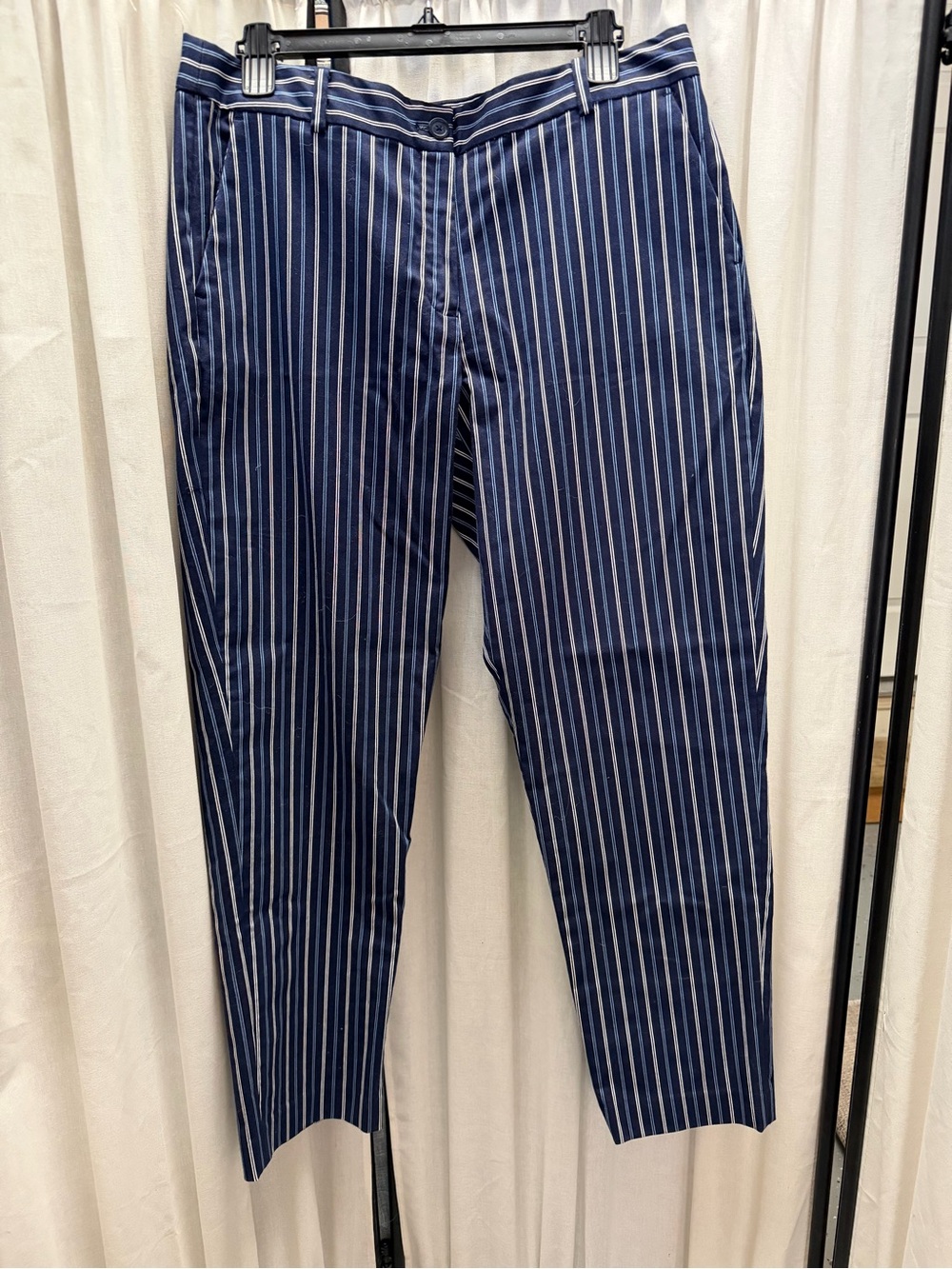 MICHAEL Michael Kors Navy and White Pinstripe Dress Pants